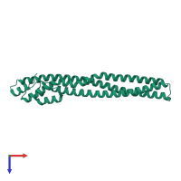 PDB entry 4e40 coloured by chain, top view.