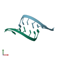 PDB entry 4e59 coloured by chain, front view.