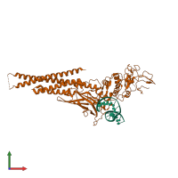 PDB entry 4e68 coloured by chain, front view.