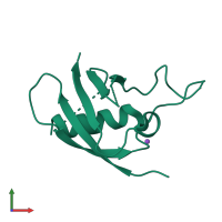 PDB entry 4e71 coloured by chain, front view.