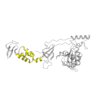The deposited structure of PDB entry 4e7k contains 2 copies of Pfam domain PF17921 (Integrase zinc binding domain) in Integrase. Showing 1 copy in chain A.