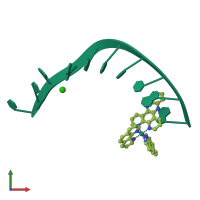 PDB entry 4e7y coloured by chain, front view.