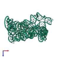 PDB entry 4e8r coloured by chain, top view.