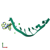 PDB entry 4e8s coloured by chain, front view.