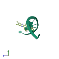 PDB entry 4e95 coloured by chain, side view.