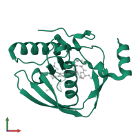 Peptide deformylase in PDB entry 4e9b, assembly 1, front view.