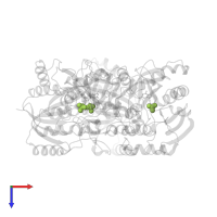 PHOSPHATE ION in PDB entry 4eb8, assembly 1, top view.