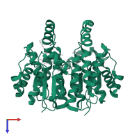 Hematopoietic prostaglandin D synthase in PDB entry 4ec0, assembly 1, top view.