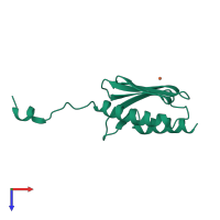 PDB entry 4ec2 coloured by chain, top view.