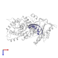 DNA (5'-D(*AP*GP*CP*GP*TP*CP*AP*TP*A)-3') in PDB entry 4ecu, assembly 1, top view.