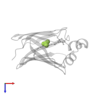 ACETATE ION in PDB entry 4efg, assembly 1, top view.