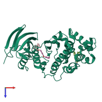 PDB entry 4eh8 coloured by chain, top view.