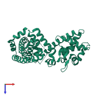 Retinoblastoma-associated protein in PDB entry 4ell, assembly 1, top view.