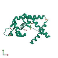 PDB entry 4em2 coloured by chain, front view.