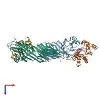 PDB entry 4en2 coloured by chain, top view.