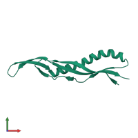 PDB entry 4eo0 coloured by chain, front view.
