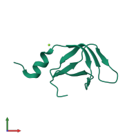 PDB entry 4eo1 coloured by chain, front view.