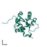 PDB entry 4eo7 coloured by chain, front view.