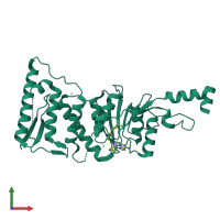 PDB entry 4er0 coloured by chain, front view.
