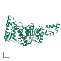 PDB entry 4er5 coloured by chain, front view.