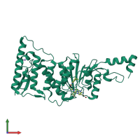 PDB entry 4er6 coloured by chain, front view.