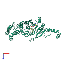 PDB entry 4er6 coloured by chain, top view.