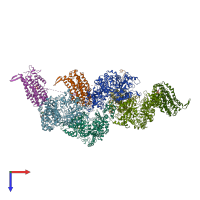PDB entry 4erp coloured by chain, top view.