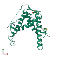 PDB entry 4ert coloured by chain, front view.