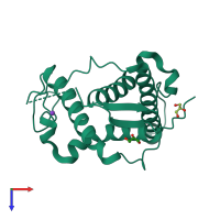 PDB entry 4ert coloured by chain, top view.
