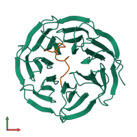 PDB entry 4ery coloured by chain, front view.