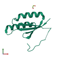PDB entry 4es3 coloured by chain, front view.