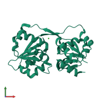 PDB entry 4es6 coloured by chain, front view.