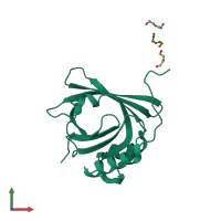 PDB entry 4es7 coloured by chain, front view.