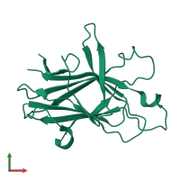 PDB entry 4et7 coloured by chain, front view.