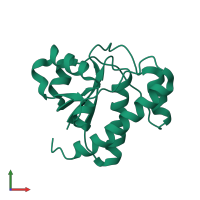 PDB entry 4eti coloured by chain, front view.