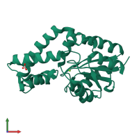 PDB entry 4ex6 coloured by chain, front view.