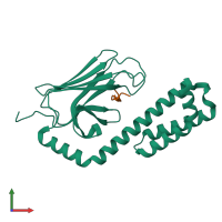 PDB entry 4ezt coloured by chain, front view.