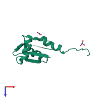PDB entry 4f2i coloured by chain, top view.