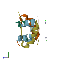 PDB entry 4f51 coloured by chain, side view.