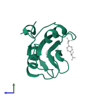 Proto-oncogene tyrosine-protein kinase Src in PDB entry 4f5b, assembly 1, side view.