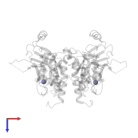 ZINC ION in PDB entry 4f7o, assembly 1, top view.