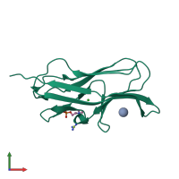 PDB entry 4f8n coloured by chain, front view.