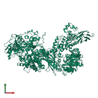 PDB entry 4f91 coloured by chain, front view.