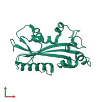 PDB entry 4f95 coloured by chain, front view.