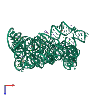 PDB entry 4faq coloured by chain, top view.