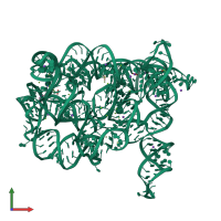 PDB entry 4fb0 coloured by chain, front view.