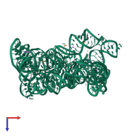 PDB entry 4fb0 coloured by chain, top view.