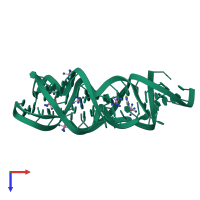 PDB entry 4fen coloured by chain, top view.