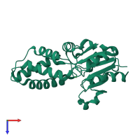 PDB entry 4ffd coloured by chain, top view.