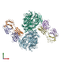 PDB entry 4ffv coloured by chain, front view.